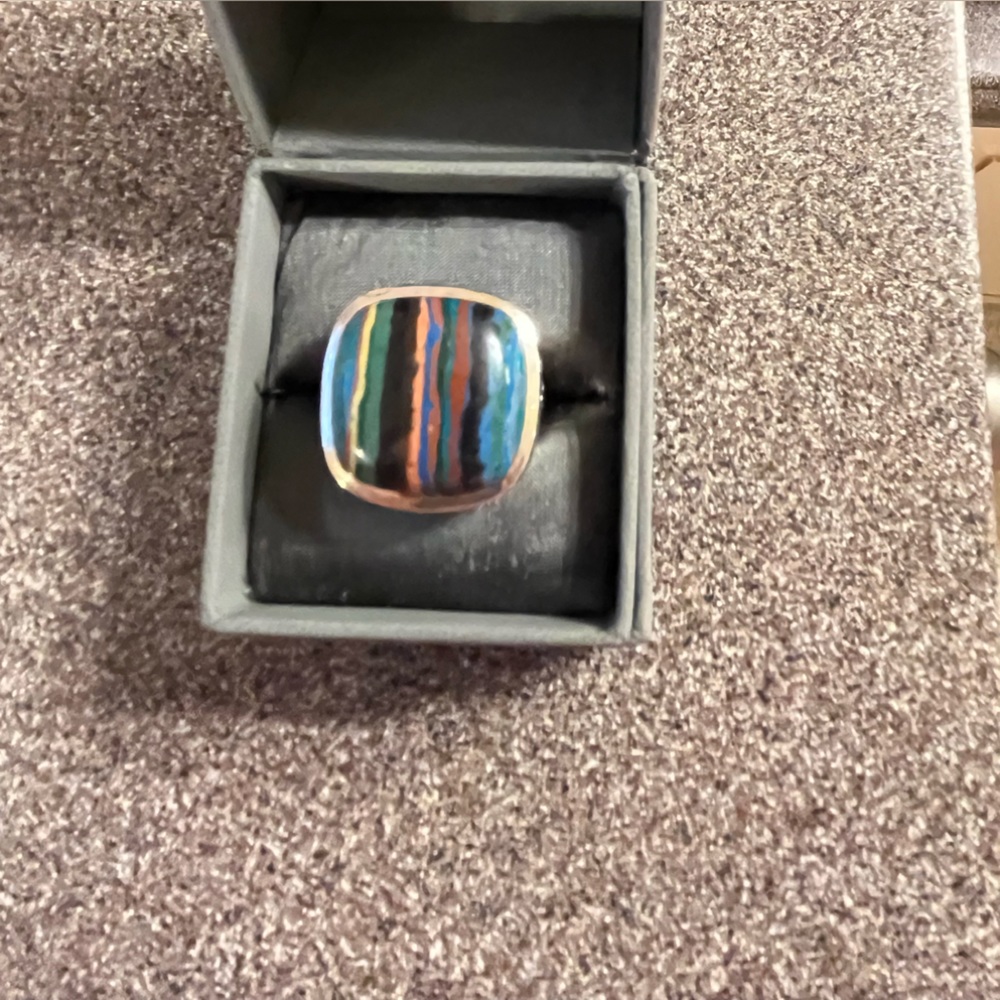 Silpada Natural Stone Sterling Silver Ring Size 8